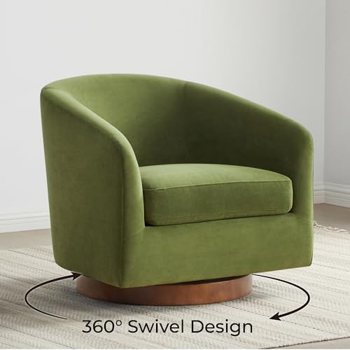 Swivel Upholstered Fabric Barrel Chair D641196