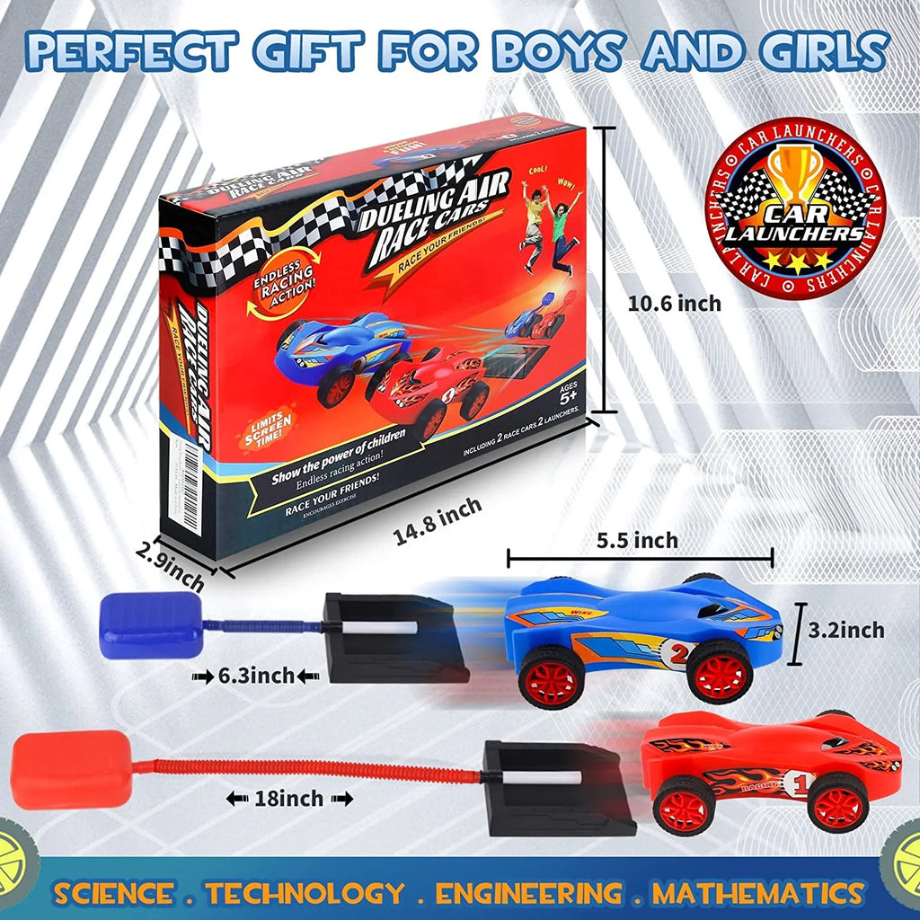 Air Powered Toy Car Launchers with Ramp and Finish Line V6115