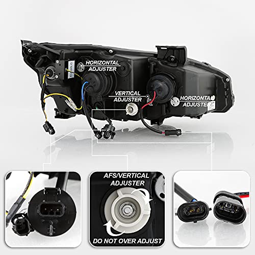 Black LED Projector Headlights Assembly R808
