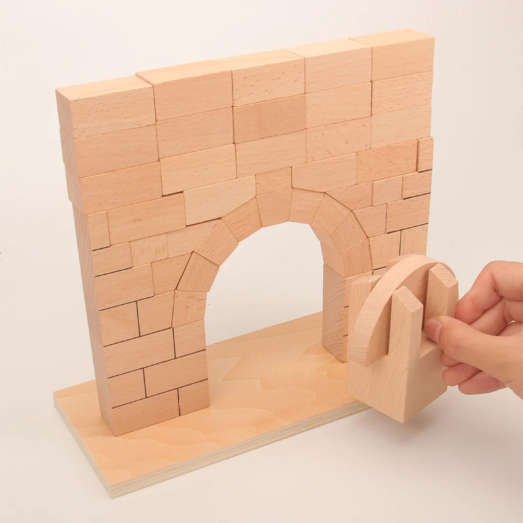 Roman Arch Bridge Stacking Building Block Wooden Stacking Block Game P7792