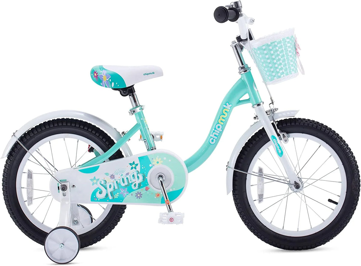 Green 14 Inch Kids Bike with Basket Z3311