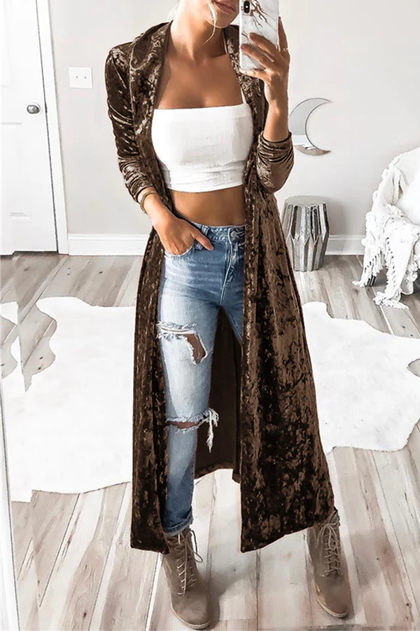 Casual Solid Patchwork Outerwear K50228