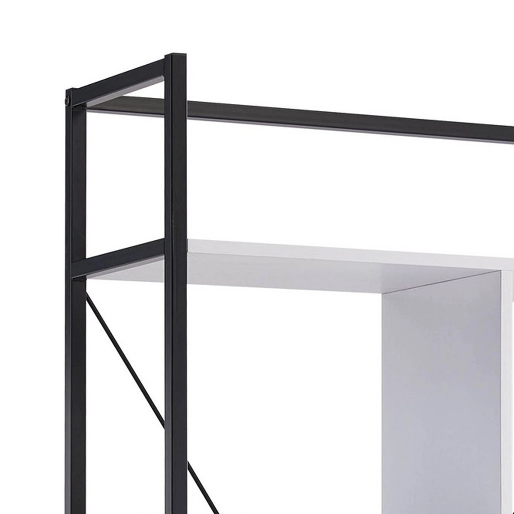 71 Inch White Display Cabinet with 7 Shelves F86903