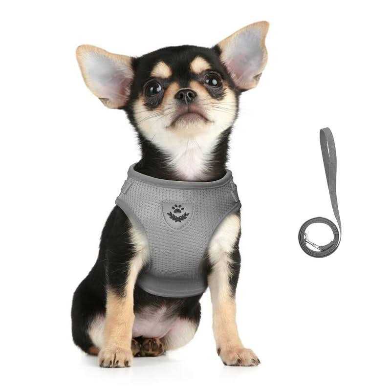 No-Pull Soft Mesh Reflective Adjustable Dog Harness and Leash Set L393