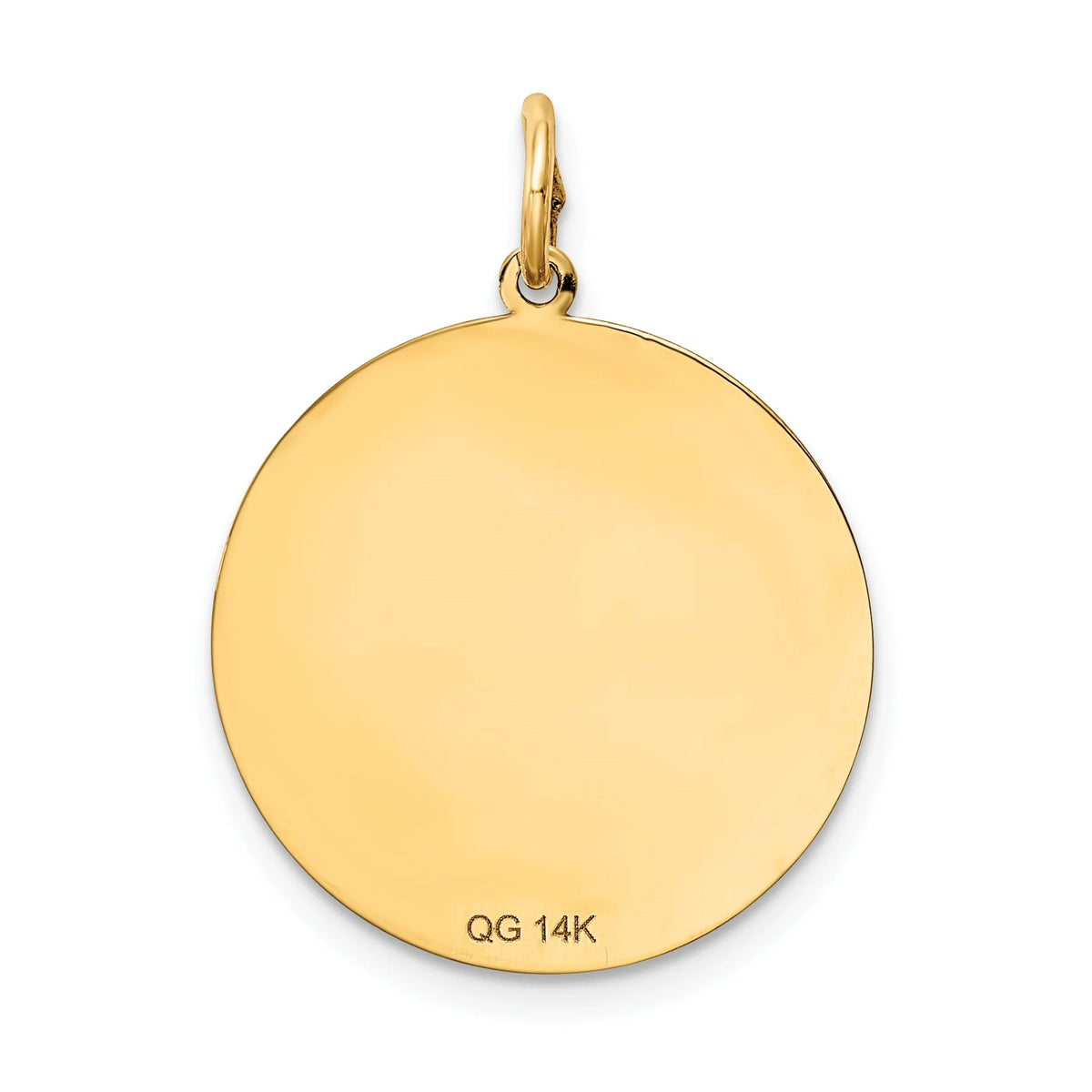 14K Yellow Gold Smiley Face Pendant J801