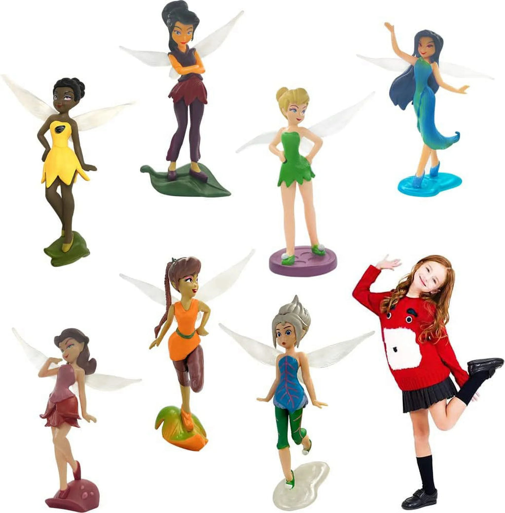 7Pcs/Set Pixie Girl Flower Fairies Miniature PVC Figures Doll Toy L263089
