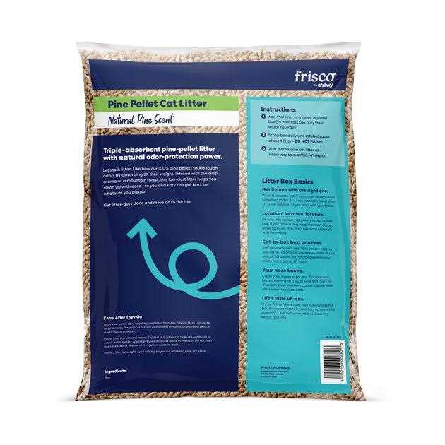 Unscented Pine Pellet Non-Clumping Wood Cat Litter S587204
