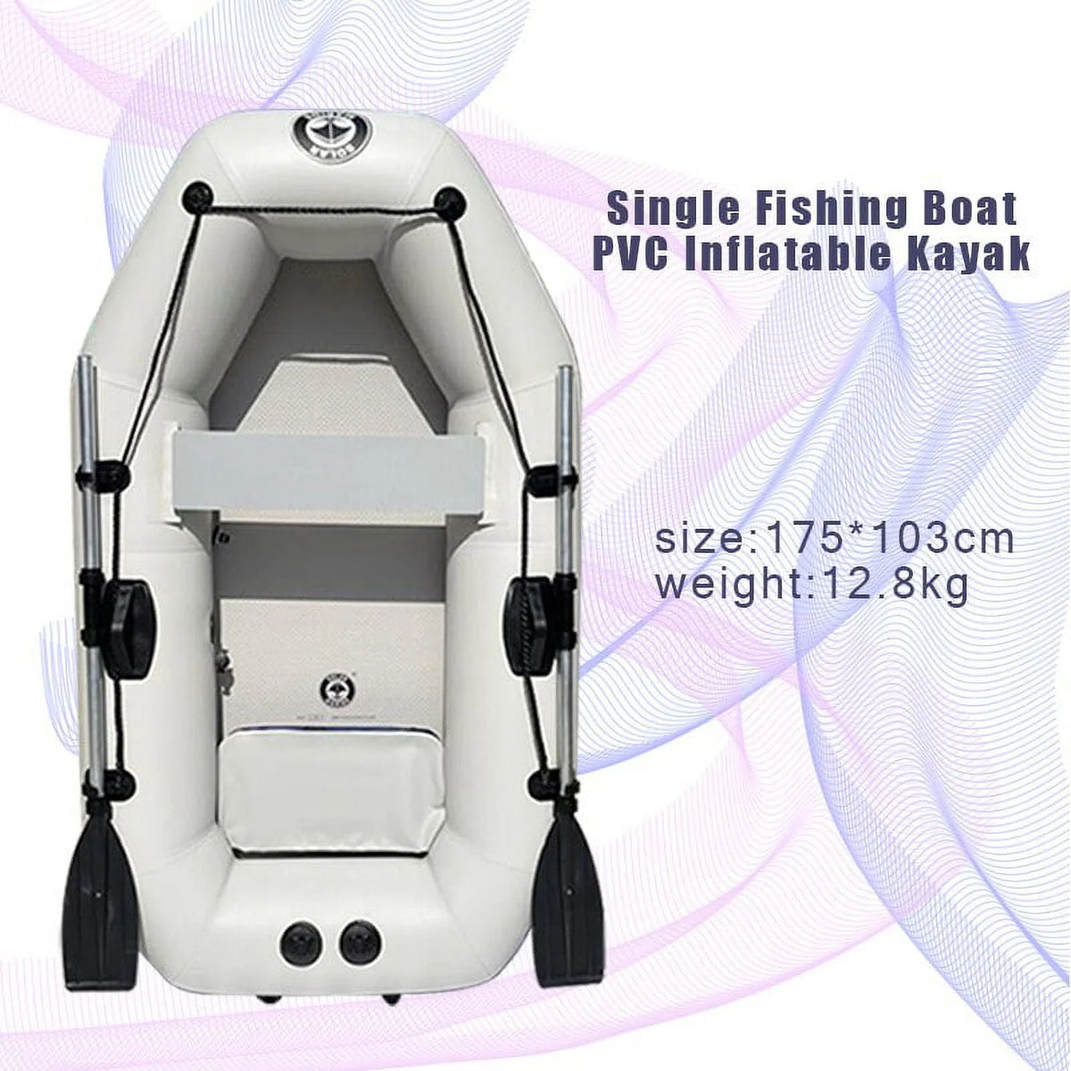 1 Person Inflatable Rowing Boat Kayak Canoe Raft Dinghy Q3623