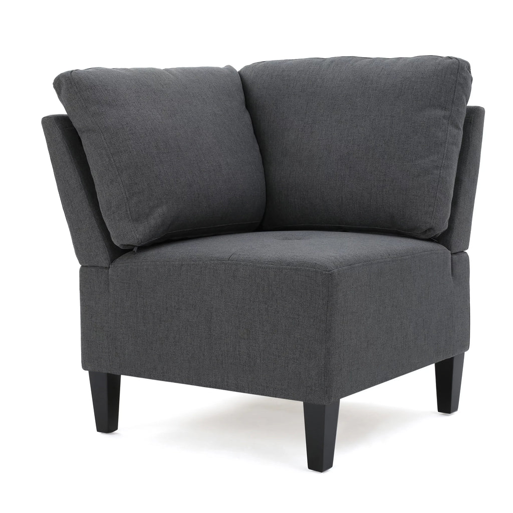 Dark Grey Fabric Sectional Couch Q4647