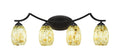 Matte Black Four Light Bath Bar H606482