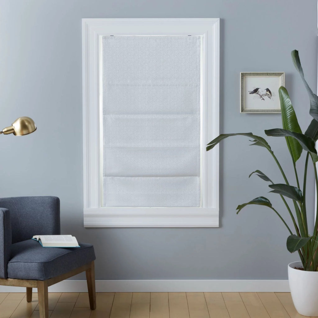 White Blackout Roman Shade Z629362