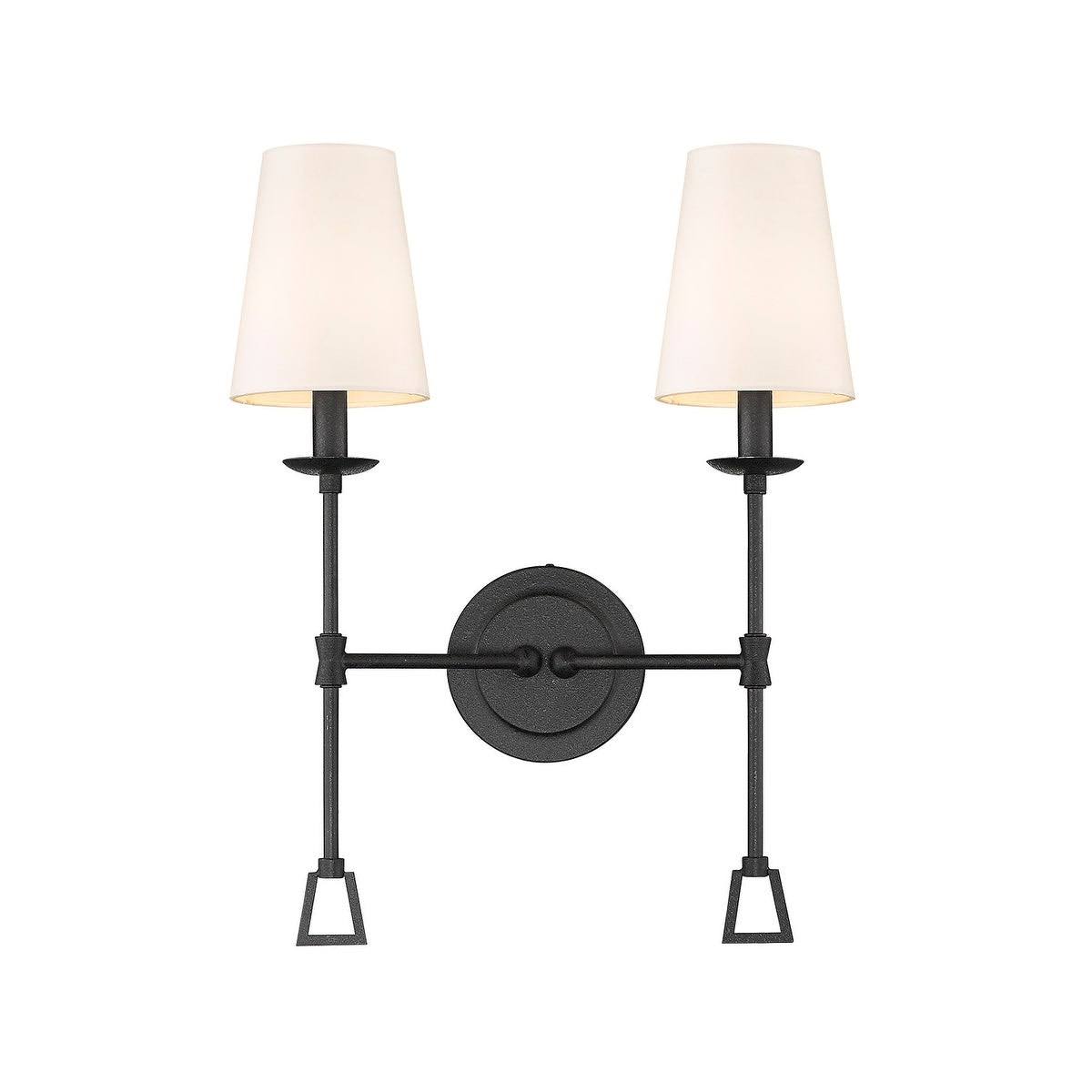 Matte Black 2-Light Sconce L86447