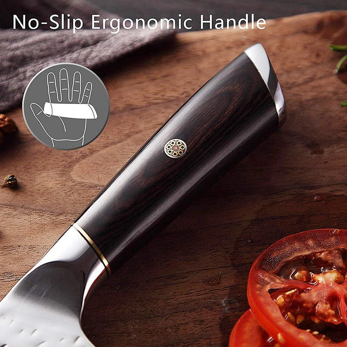 7 Inch High Carbon Stainless Steel Cleaver Knife T57660