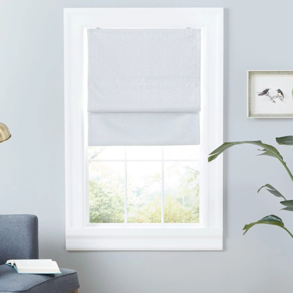 White Blackout Roman Shade Z629362