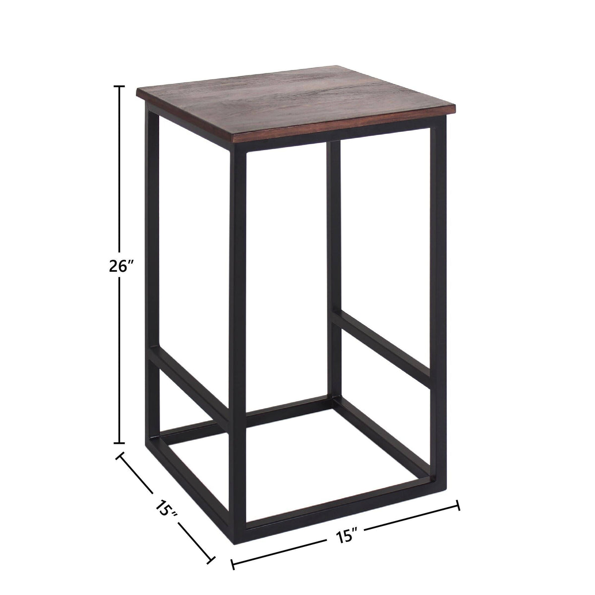 Brown Iron Rosewood Counter Stool C565