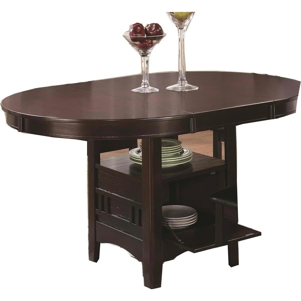Espresso and Black 5-piece Dining Room Set Y378368