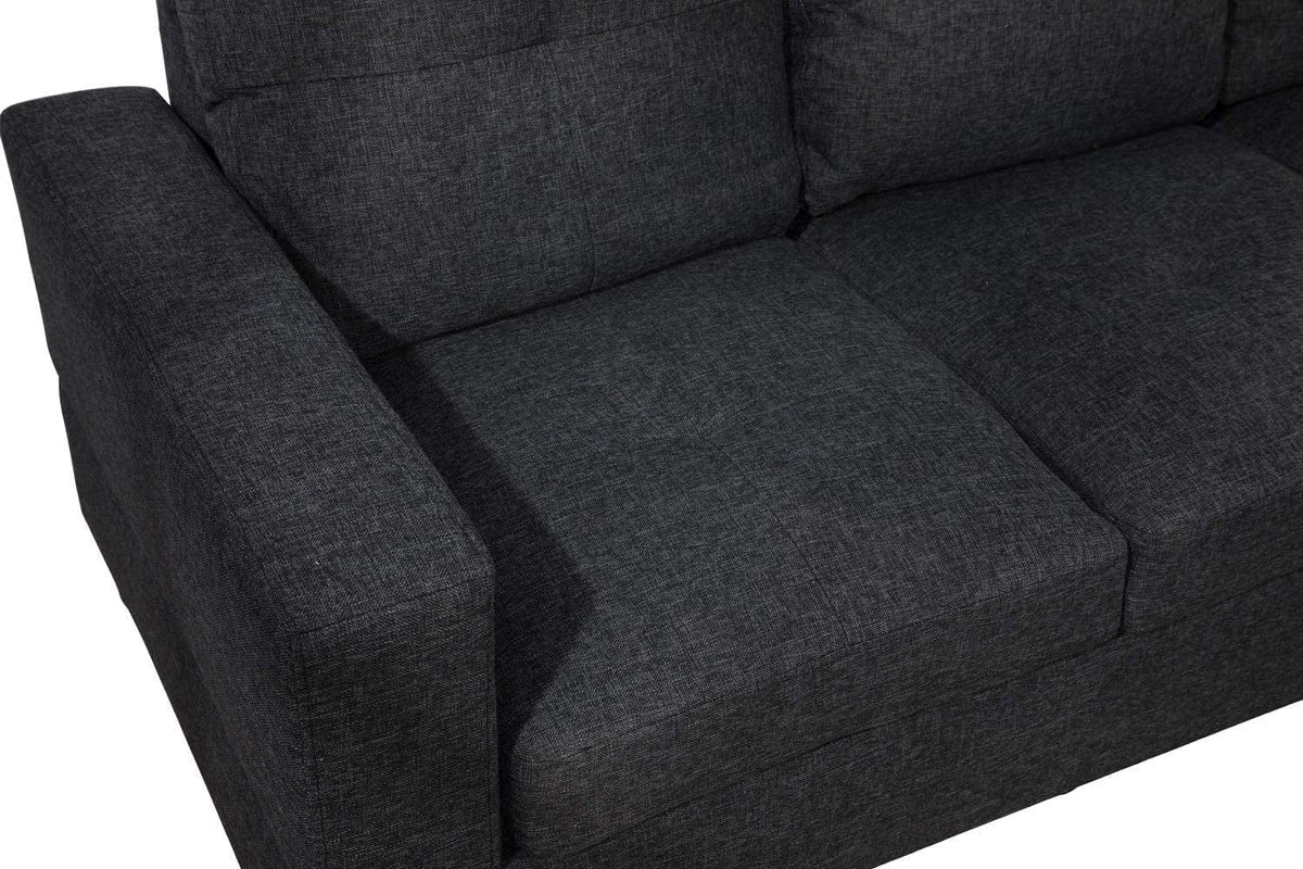 103" Wide Linen Left Hand Facing Sofa & Chaise with Ottoman U9463