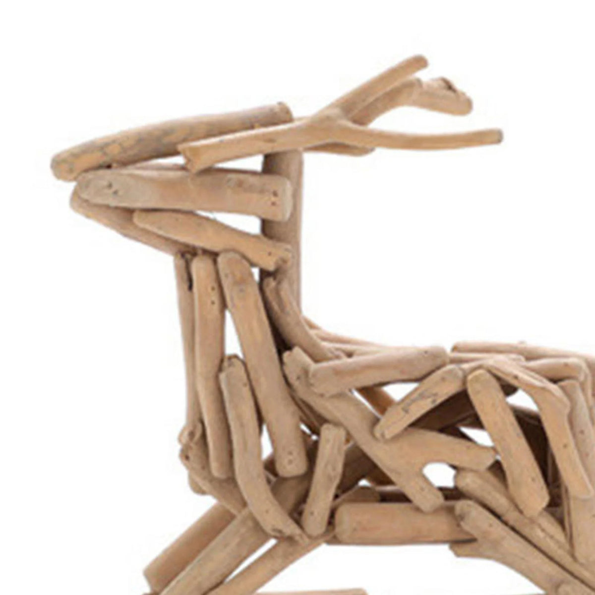 Lying Deer Wood Figurine Sculpture Y72541