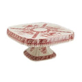 Red and White Cake Plate I413512