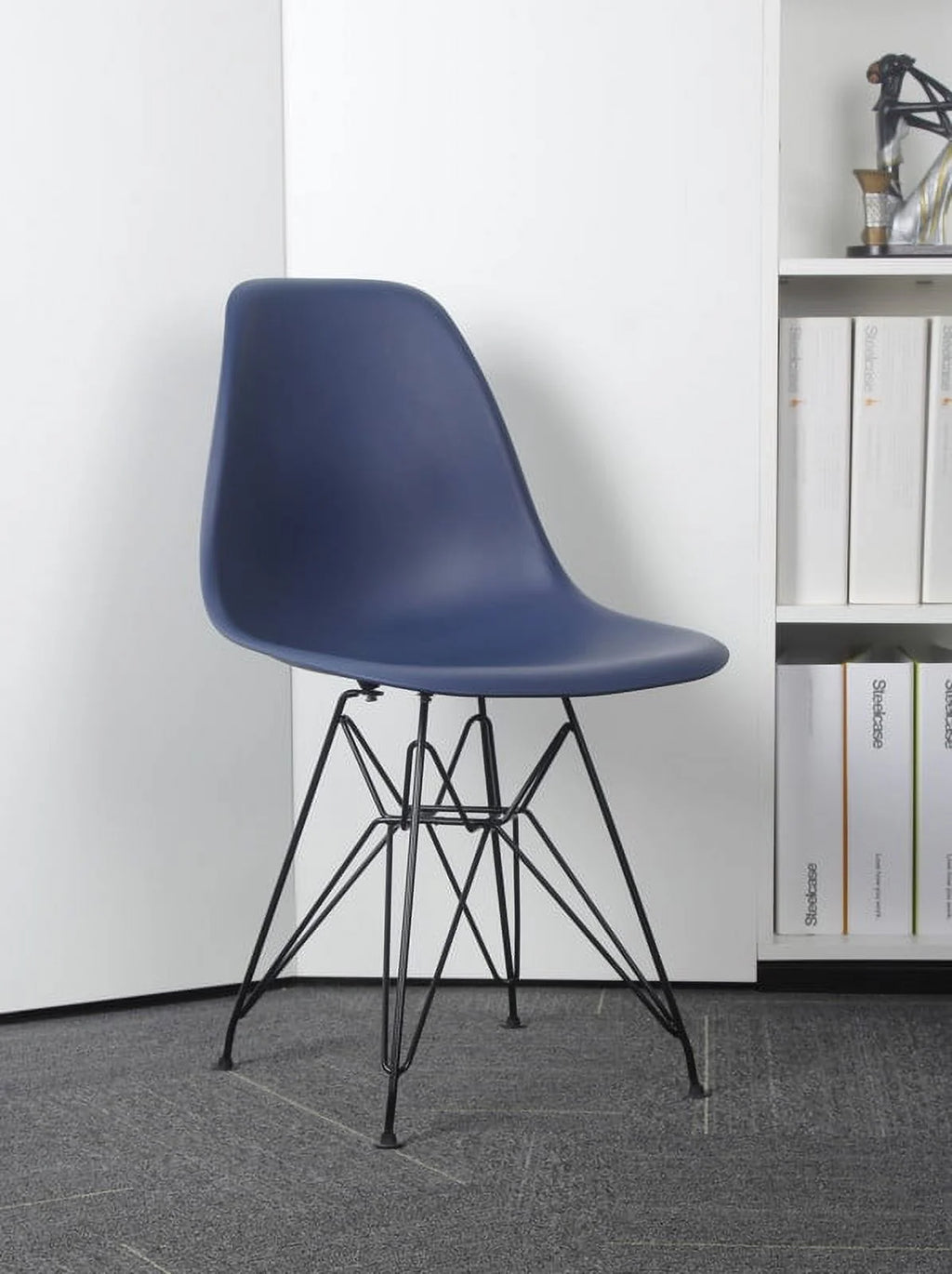 Blue Plastic Modern Dining Chairs Set of 4 N26435