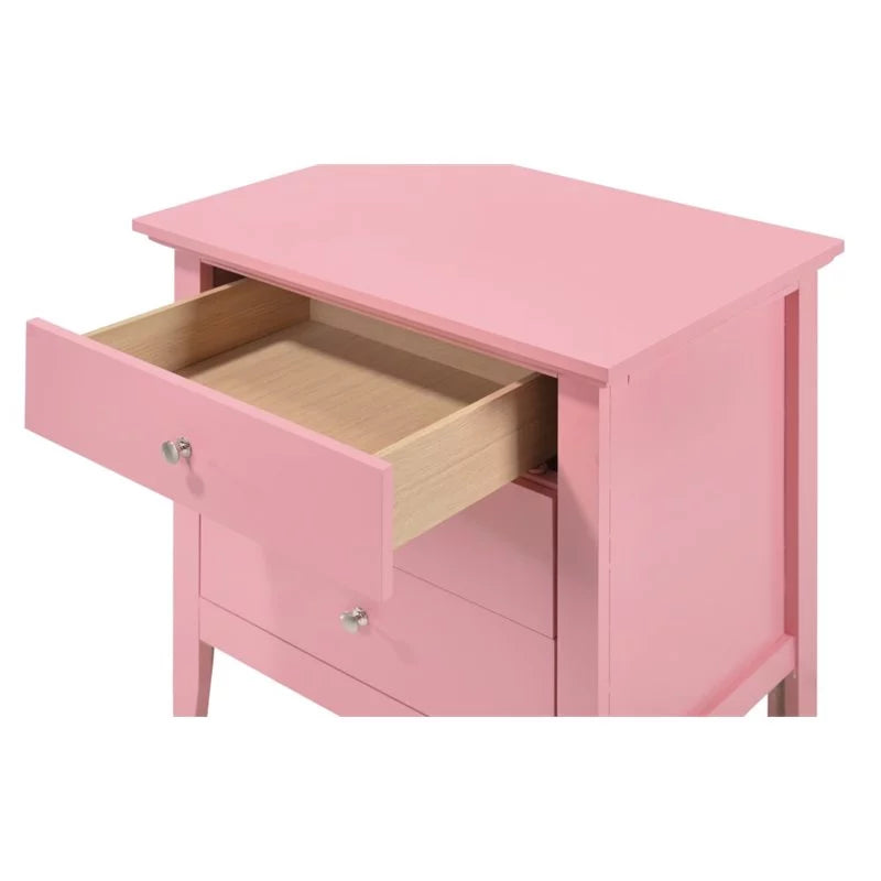 Pink 3-Piece Dresser TV Stand and Nightstand Set L703