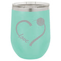 12 oz Double Wall Vacuum Insulated Stainless Steel Stemless Wine Tumbler with Lid Y85712