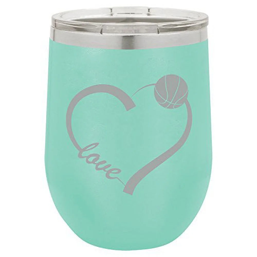 12 oz Double Wall Vacuum Insulated Stainless Steel Stemless Wine Tumbler with Lid Y85712