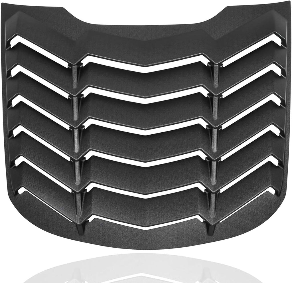 Matte Black Rear and Side Window Louvers Sun Shade Cover for Ford Mustang 2015-2020 Complete Set X7192