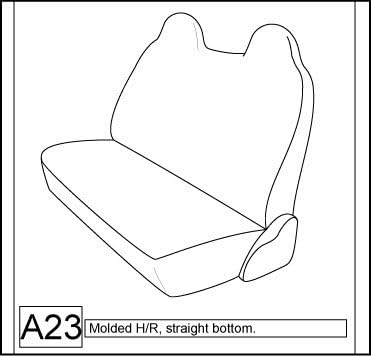 Gray Automotive Twill Truck Bench Seat Covers B6250