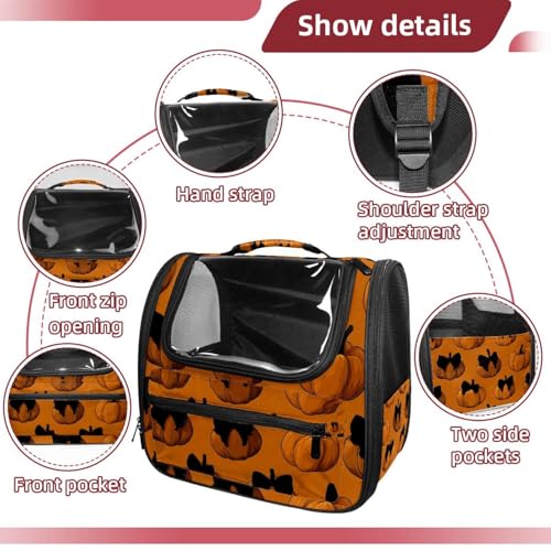 Black and White Skull Pattern Pet Carrier Backpack X637