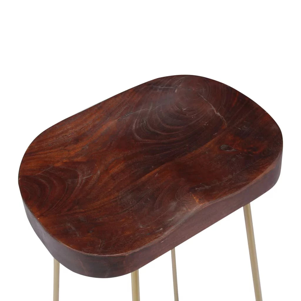 Solid Mango Wood Bar Stools 2 pcs B248556